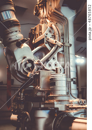 Airplane landing gear detail Airplane landing gear detail 48765852