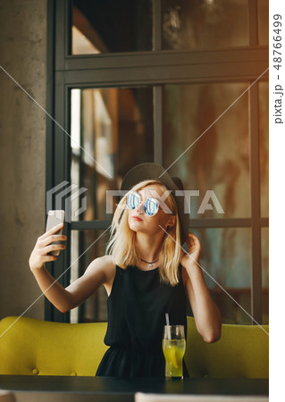 girl with cocktail girl with cocktail 48766499