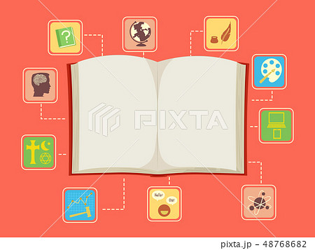 Book Classification Book Icons Illustration 48768682
