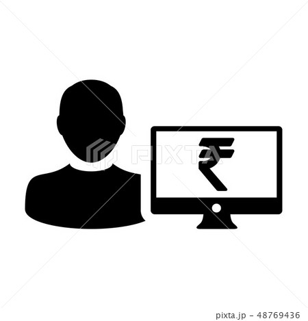 Rupee sign icon vector male user person rupee Rupee sign icon vector male user person rupee 48769436