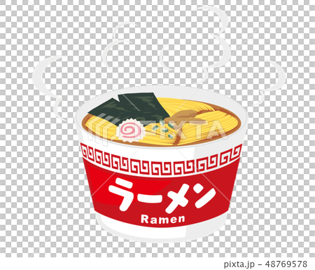 カップラーメン　ラーメン　カップ麺　イラスト 48769578