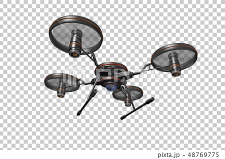 Drone With Camera Transparent Material Stock Illustration