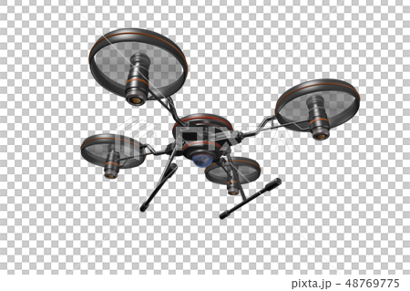 無人機 帶攝像頭 透明材質 插圖素材 圖庫