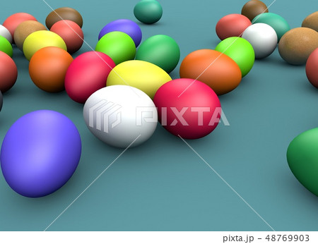 3d rendering Easter holiday composition, greeting 48769903