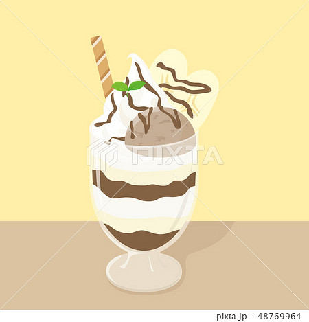 バナナチョコレートパフェ バナナチョコレートパフェ 48769964