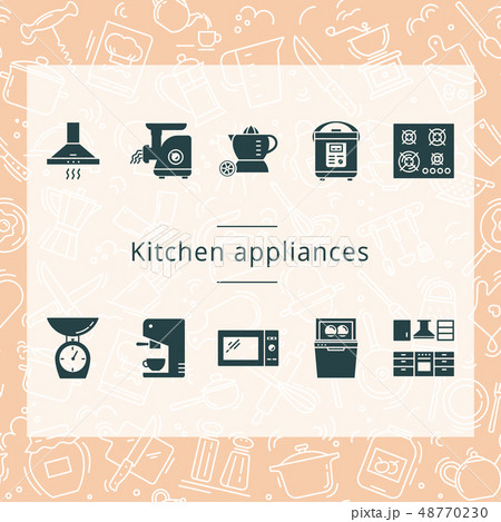 Kitchen Electric Appliances Big Illustrations Set - Stock Illustration  [34936882] - PIXTA