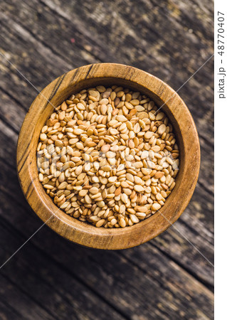Roasted sesame seeds. Roasted sesame seeds. 48770407