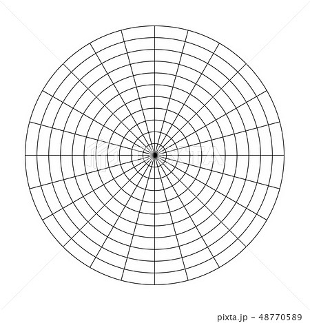 polar grid of 10 concentric circles and 15 stock illustration 48770589 pixta