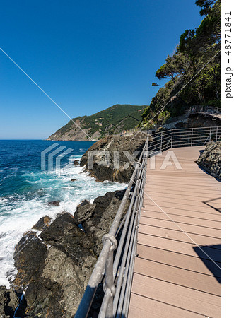 Mediterranean Sea - Coast in Framura Liguria Italy Mediterranean Sea - Coast in Framura Liguria Italy 48771841