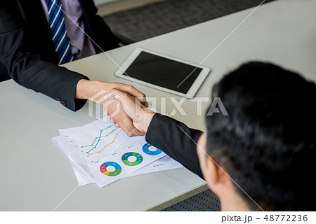 business handshake and teamwork for success and business handshake and teamwork for success and 48772236