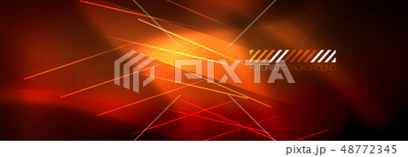 Neon glowing techno lines, hi-tech futuristic abstract background template with lines 48772345