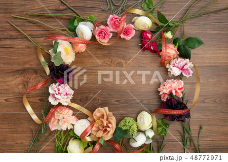 母の日 花枠 文字スペーススクエア用 母の日 花枠 文字スペーススクエア用 48772971