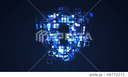 Abstract digital cyber protection security concept Abstract digital cyber protection security concept 48773272