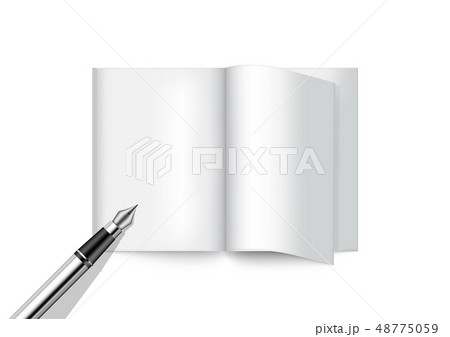 3D Mock up Realistic Pen and Book for Magazine, 48775059
