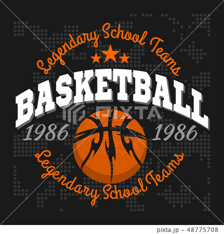 Basketball emblem for T-shirts, Posters, Banners, Prints Basketball emblem for T-shirts, Posters, Banners, Prints 48775708