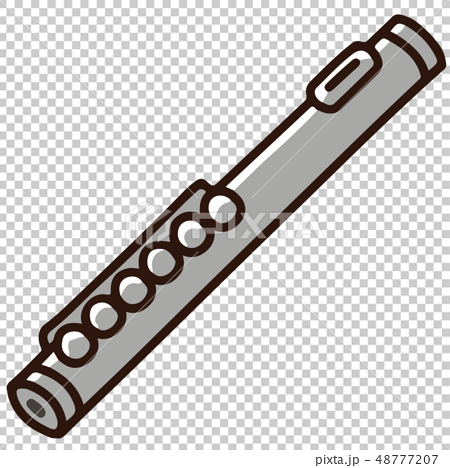 Simple And Cute Flute Illustration With Main Line Stock Illustration