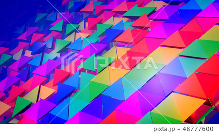 Lines of lengthy multicolored pyramids 48777600
