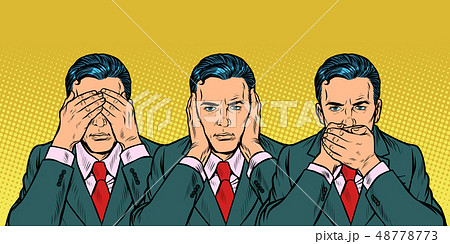 Not see say look concept man businessman 48778773