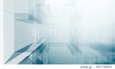 Blue glow white color transparent glass abstract background futu 48778802