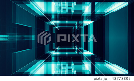 Blue glow black color transparent glass abstract background futu Blue glow black color transparent glass abstract background futu 48778805
