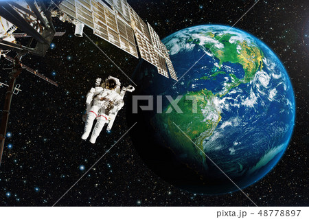 Astronaut in outer space  48778897