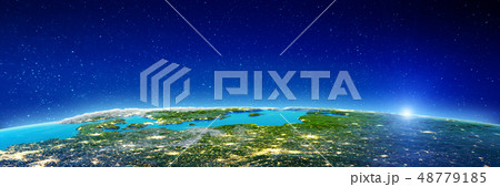 East Europe at night 48779185