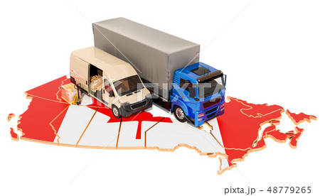 Shipping and Delivery in Canada concept, 3D Shipping and Delivery in Canada concept, 3D 48779265