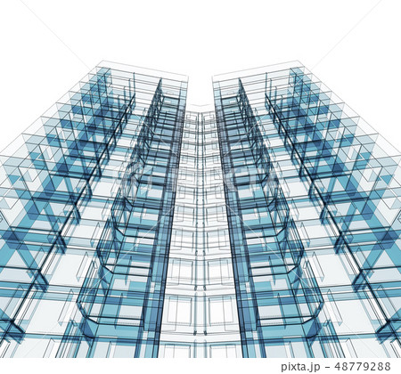 Abstract building concept. 3d rendering 48779288