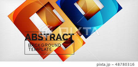 Abstract squares geometric background can be used in cover design, book design, website background 48780316