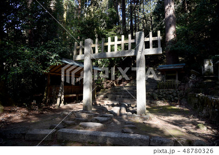 長命寺　石の鳥居 48780326