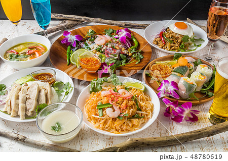 タイ料理　typical Thai cuisine 48780619