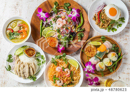 タイ料理　typical Thai cuisine 48780623