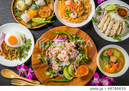 タイ料理　typical Thai cuisine 48780630