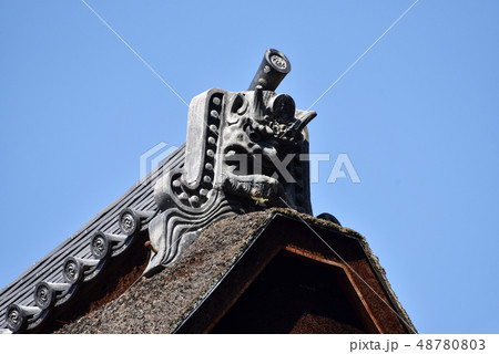 長命寺 本堂の鬼瓦 長命寺 本堂の鬼瓦 48780803