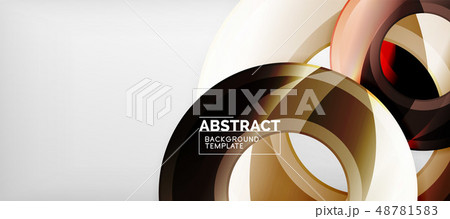 Glossy circles geometric background 48781583