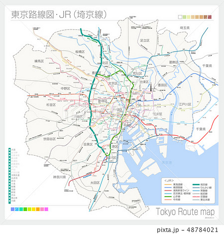 東京の路線図 Jr 埼京線 のイラスト素材 48784021 Pixta