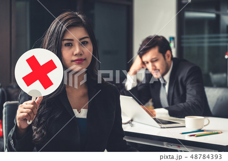 Human resource manager decline male candidate. 48784393