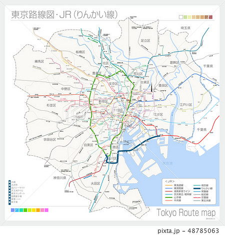 東京の路線図 Jr りんかい線 のイラスト素材 48785063 Pixta