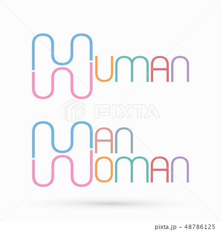 Human Man Woman text design graphic vector 48786125