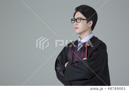 Portrait of a male judge isolated on gray background 036 Portrait of a male judge isolated on gray background 036 48789001
