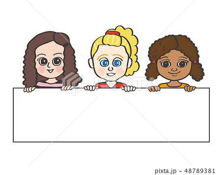 ボードを持つ世界の子供達_2 48789381