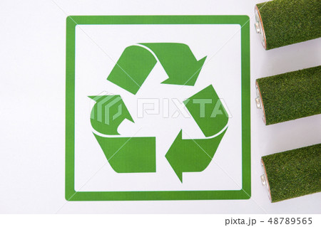 Recycling concept, Garbage for recycling with recycling symbol. Environmental protection concept photo. 088 Recycling concept, Garbage for recycling with recycling symbol. Environmental protection concept photo. 088 48789565