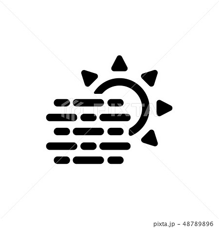 天気アイコン　（霧・濃霧・pm2.5・スモッグ） 48789896