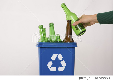 Recycling concept, Garbage for recycling with recycling symbol. Environmental protection concept photo. 032 Recycling concept, Garbage for recycling with recycling symbol. Environmental protection concept photo. 032 48789953