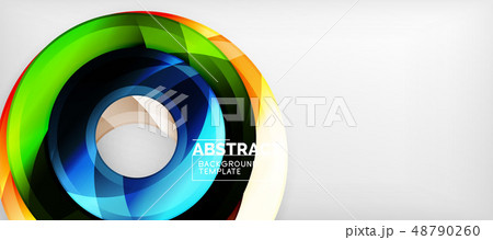 Glossy circles geometric background 48790260