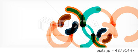 Line design circles abstract background 48791447