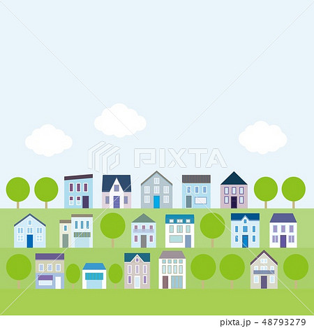 街並み　春　雲 48793279