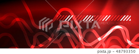 Dark neon light glowing template, abstract vector background lines 48793350