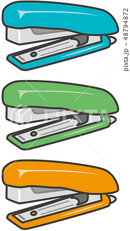 ホッチキスのイメージイラストのイラスト素材