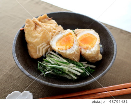 おいしい卵の巾着煮 48795481